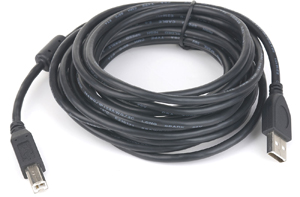 USB 2.0 A-plug B-plug 3 m (10 ft) cable with ferrite core | Cablexpert