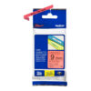 Brother | TZe-421 Laminated Tape | Black on Red | TZe | 8 m | 9 cm