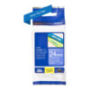 Brother | TZe-555 Laminated tape | White On Blue | TZe | 8 m | 2.4 cm