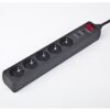 Surge Protector SPG5-C-10/ 3 m/ 5 Sockets/ Black