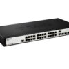 D-LINK DGS-1210-28, Gigabit Smart Switch with 24 10/100/1000Base-T ports and 4 Gigabit MiniGBIC (SFP) ports, 802.3x Flow Control, 802.3ad Link Aggregation, 802.1Q VLAN, 802.1p Priority Queues, Port mirroring, Jumbo Frame support, 802.1D STP, ACL, LLDP, Cable Diagnostics, Auto Surveillance VLAN, Auto Voice VLAN, Rackmount Brackets included | D-Link | 24 month(s)