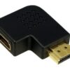 HDMI Adapter, AM to AF in 90 degree flat angled | Logilink
