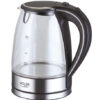 Adler | Kettle | AD 1225 | Standard | 2000 W | 1.7 L | Glass | 360° rotational base | Transparent/Stainless steel