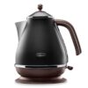 Delonghi | Icona Vintage | KBOV2001BK | Standard kettle | 2000 W | 1.7 L | Stainless steel | 360° rotational base | Black