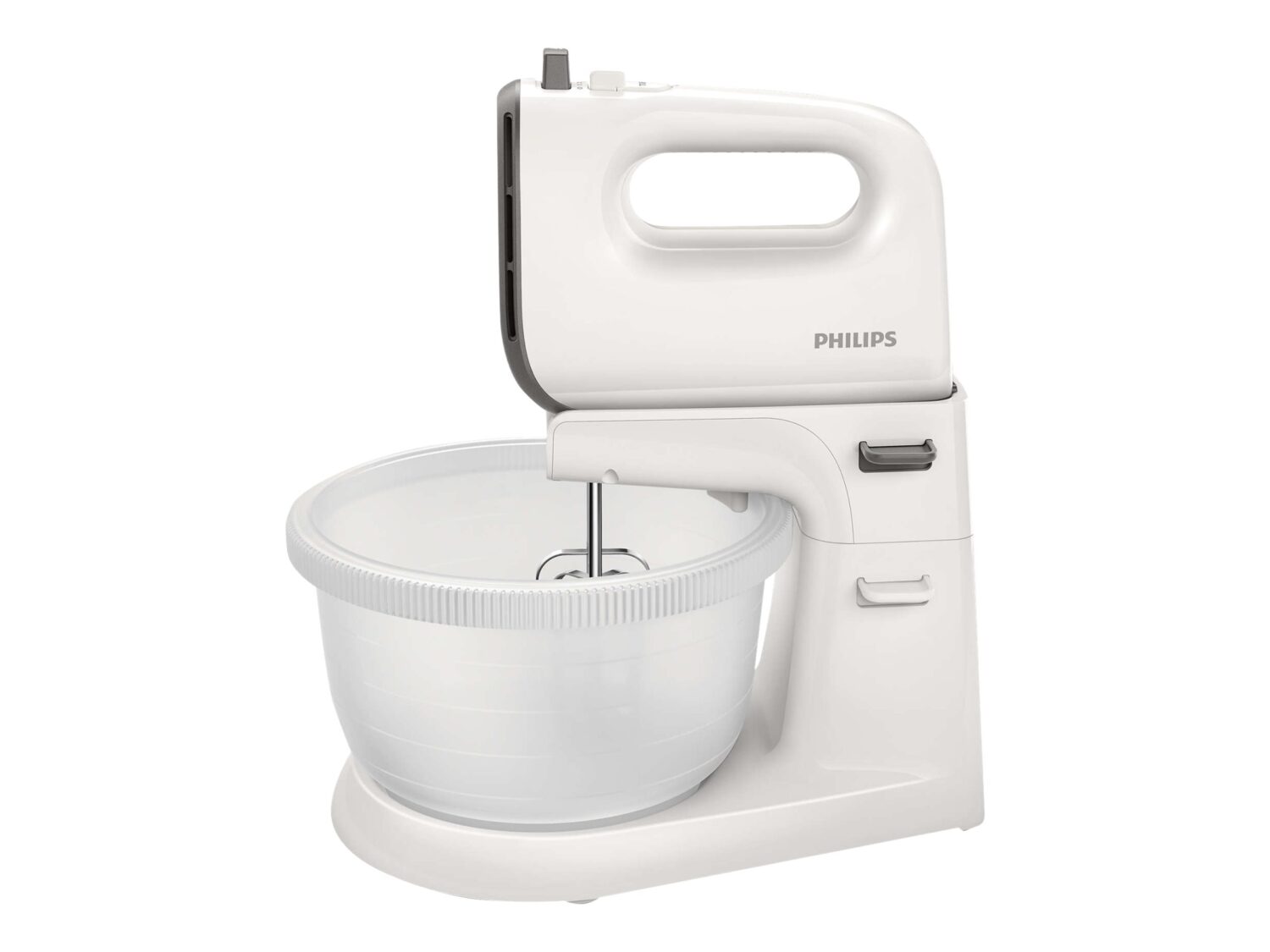 Philips | Mixer | Viva Collection HR3745/00 | Mixer with bowl | 450 W | Number of speeds 5 | Turbo mode | White - Image 3