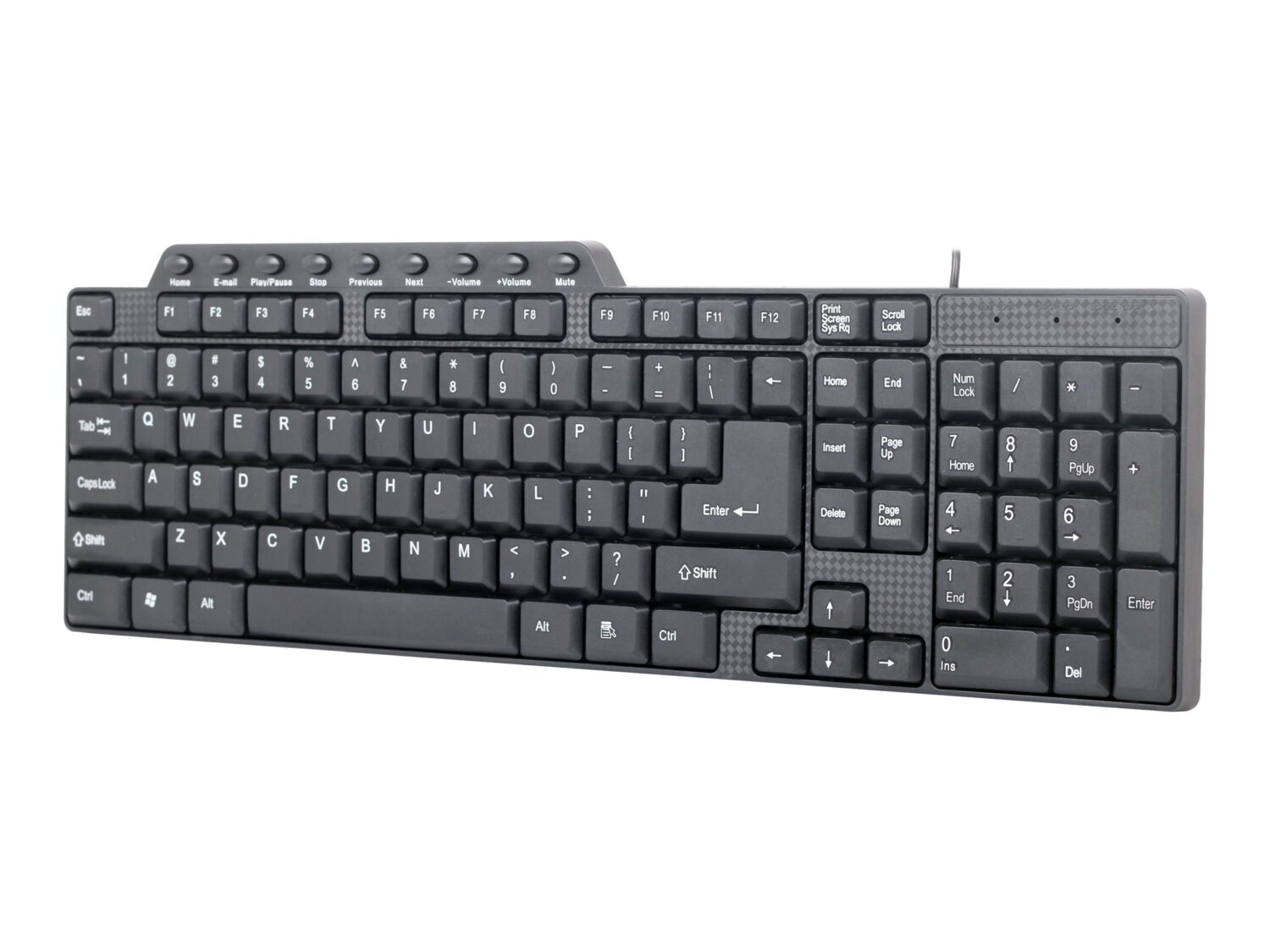 Gembird | KB-UM-104 Compact multimedia keyboard | Multimedia | Wired | US | Black | USB | 420 g - Image 3