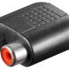 Goobay | RCA adapter. AUX jack 3.5 mm male to 2 stereo female | 11604