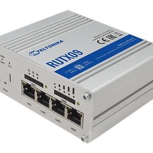 Rugged Industrial LTE-A Cat6 Router | RUTX09 | No Wi-Fi | 10/100/1000 Mbit/s | Ethernet LAN (RJ-45) ports 4 | Mesh Support No | MU-MiMO No | 2G/3G/4G