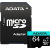 ADATA | Premier Pro UHS-I U3 V30S | 64 GB | MicroSDXC | Flash memory class 10 | Adapter