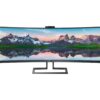 Philips | SuperWide curved LCD display | 499P9H/00 | 48.8 " | VA | Dual QHD | 32:9 | 70 Hz | 5 ms | 5120 x 1440 pixels | 450 cd/m² | Headphone out | HDMI ports quantity 2 | Black
