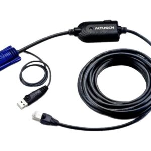 Aten | USB VGA KVM Adapter | KA7970-AX | 1 x RJ-45 Male with 4.5m Cat 5, 1 x USB Type A Male, 1 x HDB-15 Male