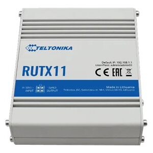 Industrial Router 4G LTE Cat6 DualSIM | RUTX11 | 802.11ac | 867 Mbit/s | 10/100/1000 Mbit/s | Ethernet LAN (RJ-45) ports 4 | Mesh Support No | MU-MiMO Yes | 4G | Antenna type 2xSMA for LTE, 2xRP-SMA for WiFi, 1xRP-SMA for Bluetooth, 1xSMA for GNSS | 1 | 24 month(s)