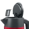 Bosch | Kettle | DesignLine TWK4P434 | Electric | 2400 W | 1.7 L | Stainless steel | 360° rotational base | Red/Black