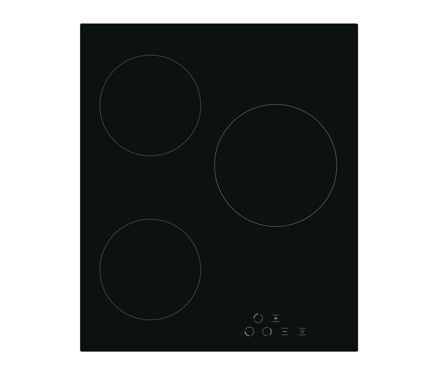 Simfer | Hob | H4.030.DECSP | Vitroceramic | Number of burners/cooking zones 3 | Touch | Black