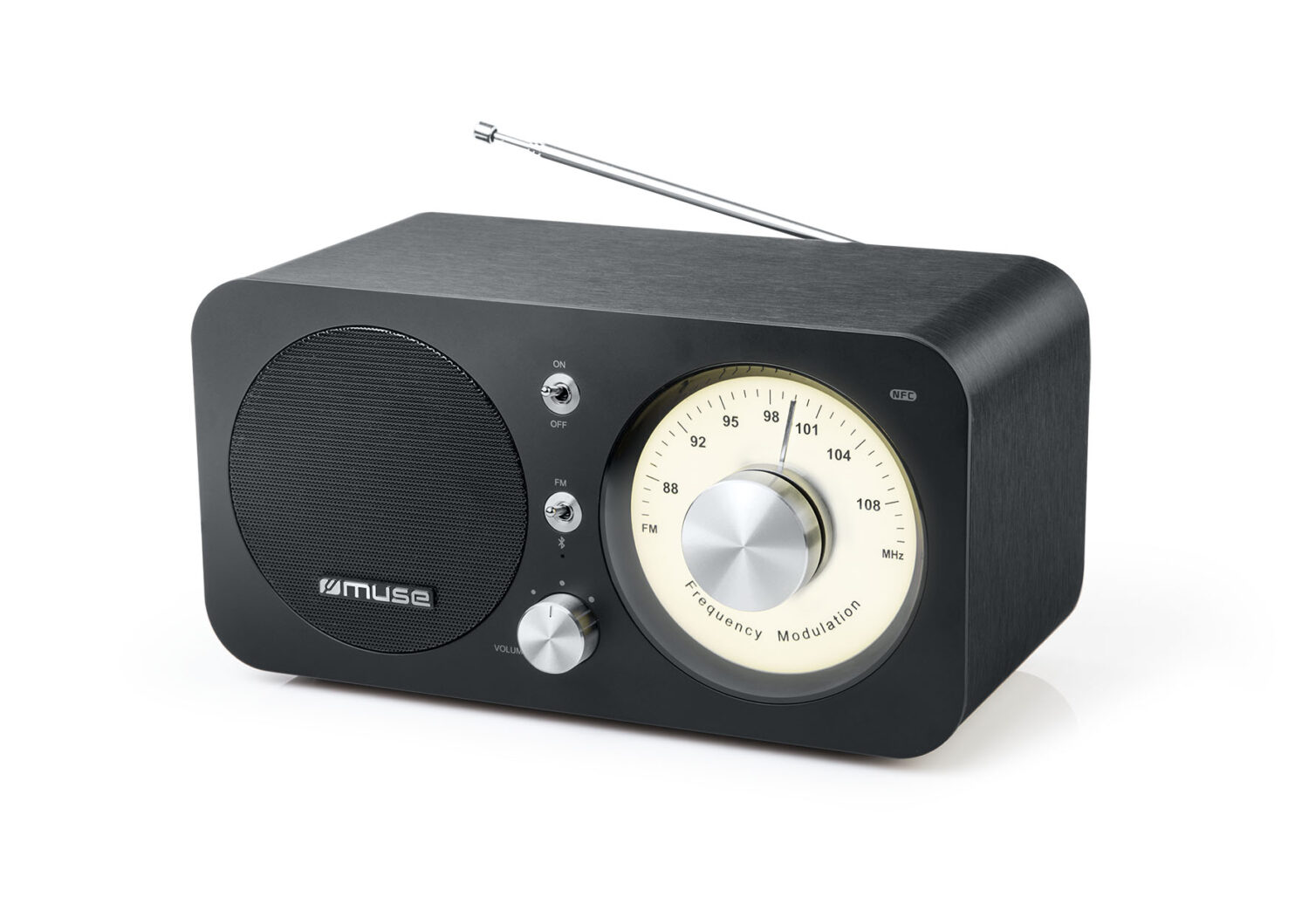 Muse M-095 BT Radio, Bluetooth / NFC, Portable, Black | Muse | M-095 BT | NFC features | Black