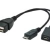 Cablexpert USB OTG AF + Micro BF to Micro BM cable, 0.15 m | Cablexpert