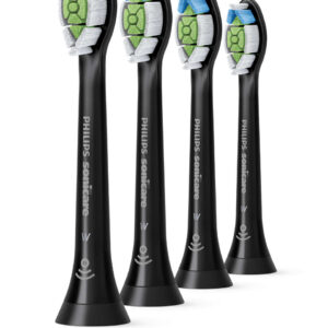 Philips | Toothbrush replacement | HX6064/11 | Heads | For adults | Number of brush heads included 4 | Number of teeth brushing modes Does not apply | Black