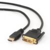 Gembird | HDMI to DVI cable (Single Link) | HDMI 19pin male | DVI 18+1pin male | HDMI to DVI-D | 0.5 m