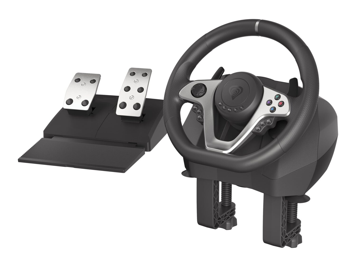 Genesis | Driving Wheel | Seaborg 400 | Silver/Black | Game racing wheel