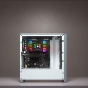 Corsair | Tempered Glass Mid-Tower ATX Case | iCUE 4000X RGB | Side window | White | Mid-Tower | Power supply included No | ATX