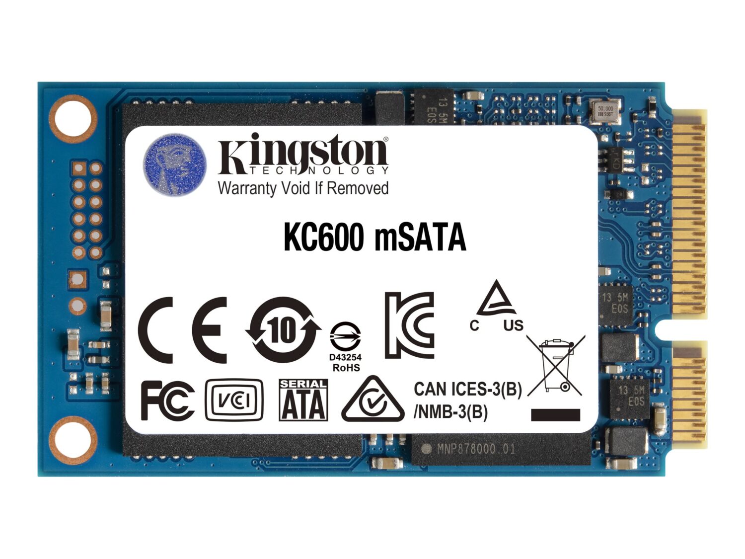 Kingston | KC600 | 512 GB | Solid-state drive interface mSATA | Read speed 550 MB/s | Write speed 520 MB/s