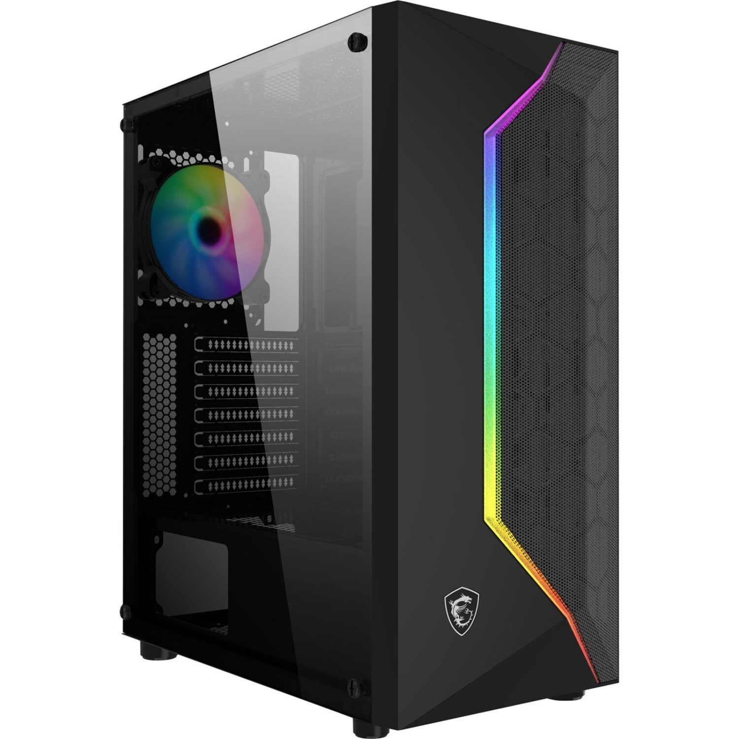 MSI | PC Case | MAG VAMPIRIC 100R | Side window | Black | ATX, Micro-ATX, Mini-ITX | Power supply included No | Standard ATX, max up to 270mm (without 3.5'' HDD case installed)