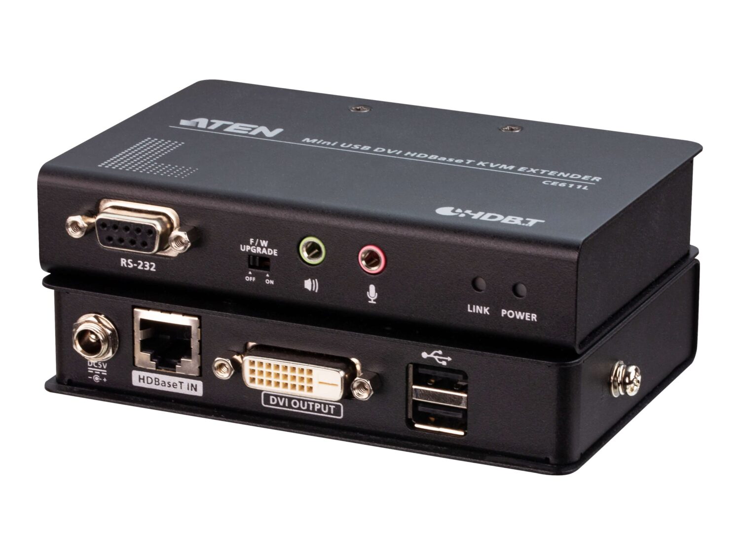 Aten | CE611 Mini USB DVI HDBaseT KVM Extender, 1920 x 1200@100m