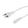 Gembird | Power cord, 1.8 m | White | EU input 2 pin plug