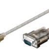 Goobay | USB serial RS 232 converter, Transparent | 68875 | USB 2.0 male (type A) | D-SUB/RS-232 male (9-pin)