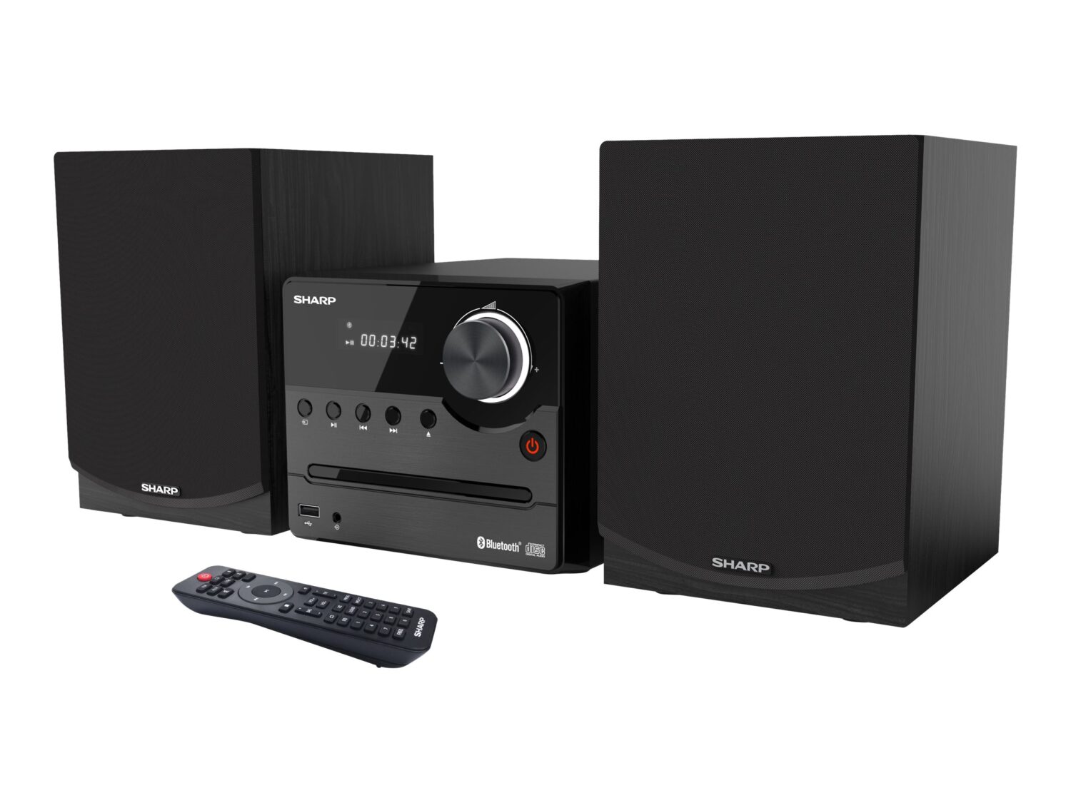 Sharp XL-B512(BK) Hi-Fi Micro System, CD/FM/USB/Bluetooth v5.0, 45W, Black | Sharp | Hi-Fi Micro System | XL-B512(BK) | Black | USB port | AUX in | Bluetooth | CD player | FM radio | Wireless connection