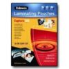 Fellowes | Laminating Pouch - 65x95mm | Glossy | Ideal for identity cards, credit cards, business cards and visitor cards; Capture 125 Micron thickness - providing an advanced level of document protection; Pack size of 100; Compatible with all laminator brands