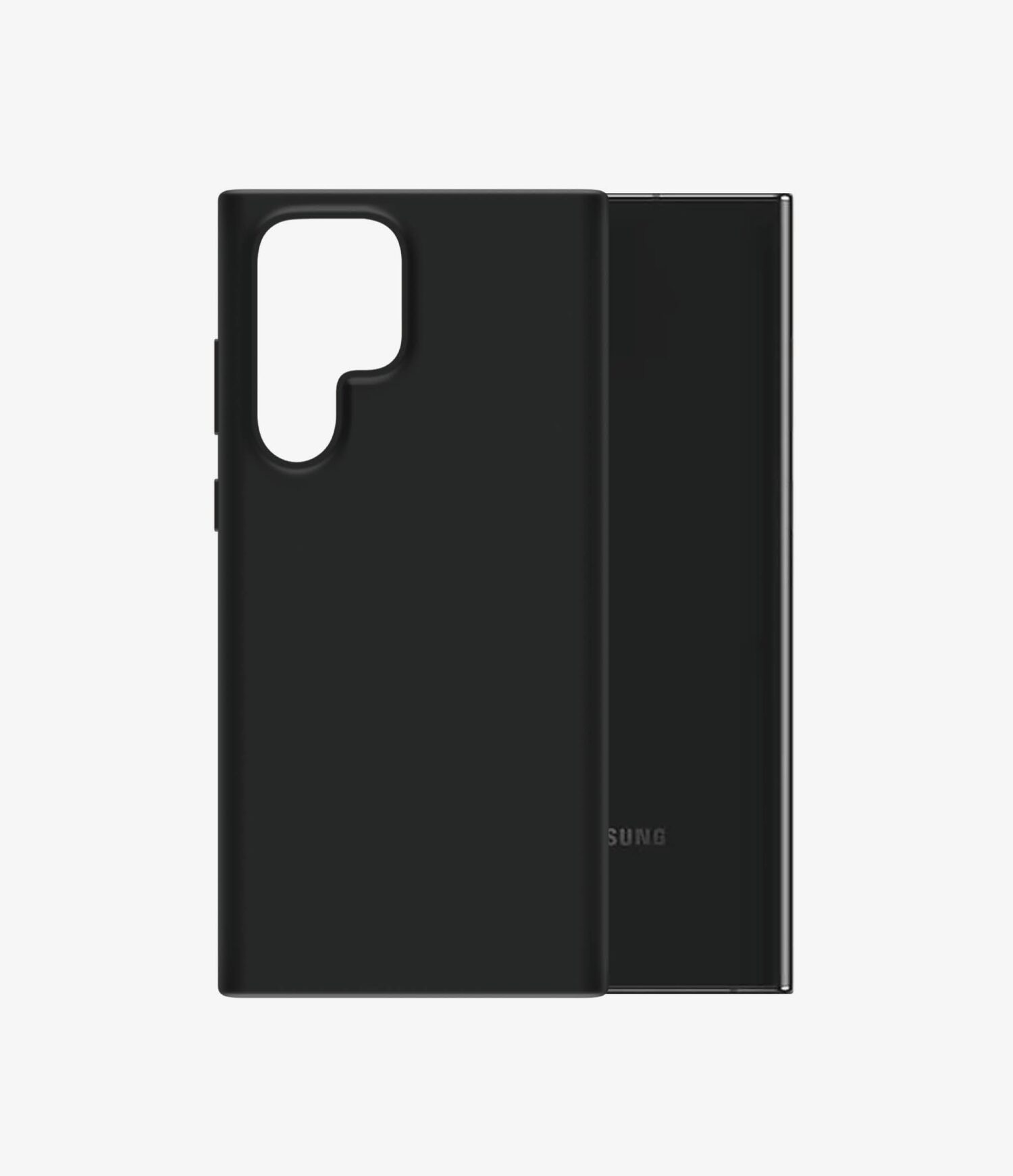 PanzerGlass | Biodegradable Case | Samsung | Galaxy S22 Ultra | Bio-based plastic | Black | 100% Compostable. Contains wood material. Sleek black design. Compatible with wireless charging