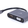 Cablexpert | USB Type-C to HDMI and VGA display adapter | A-USB3C-HDMIVGA-01 | USB Type-C