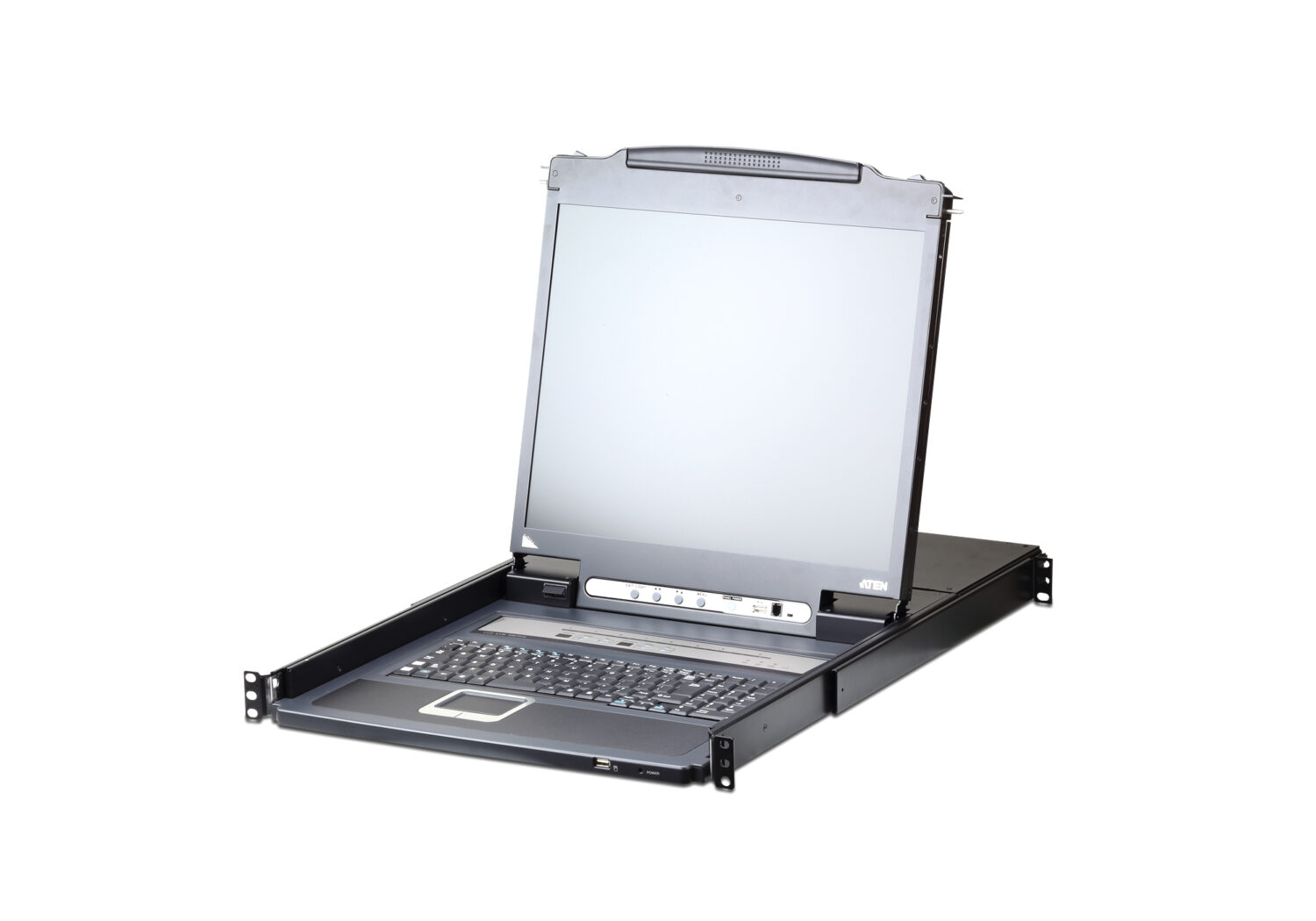 Aten | KVM over IP Switch with Daisy-Chain Port and USB Peripheral Support | CL5708IN 8-Port PS/2-USB VGA 19" LCD KVM