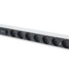 Digitus | 1U Aluminum PDU, rackmountable, 7x safety outlet 16A Plug, 250VAC 50/60Hz, switch, surge protection | DN-95407