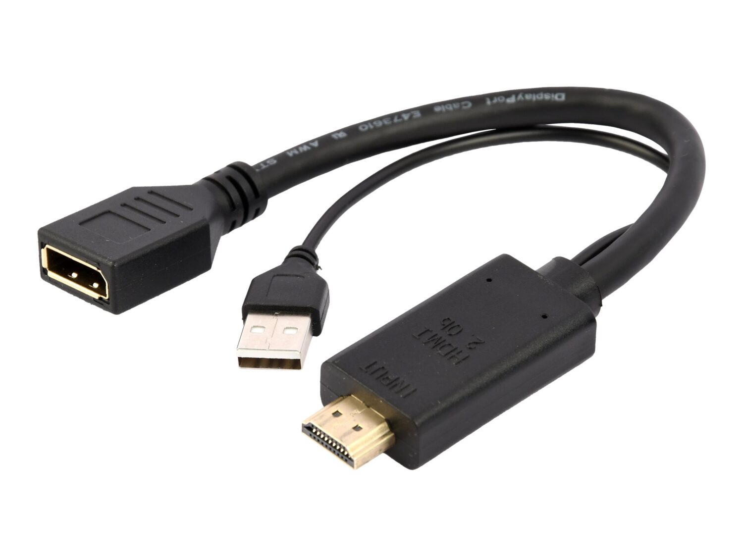 Cablexpert | Active 4K HDMI to DisplayPort Adapter | A-HDMIM-DPF-01 | Black | DisplayPort Female | HDMI Male (Type A) | 0.1 m