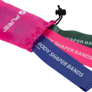Pure2Improve | Body Shaper Bands, Set of 3 | Green, Pink and Purple