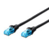 Patch Cord | DK-1512-005/BL | 2x RJ45 (8P8C) connectors. Structure: 4 x 2 AWG 26/7, twisted pair. Boots with kink protection, strain relief and latch protection.