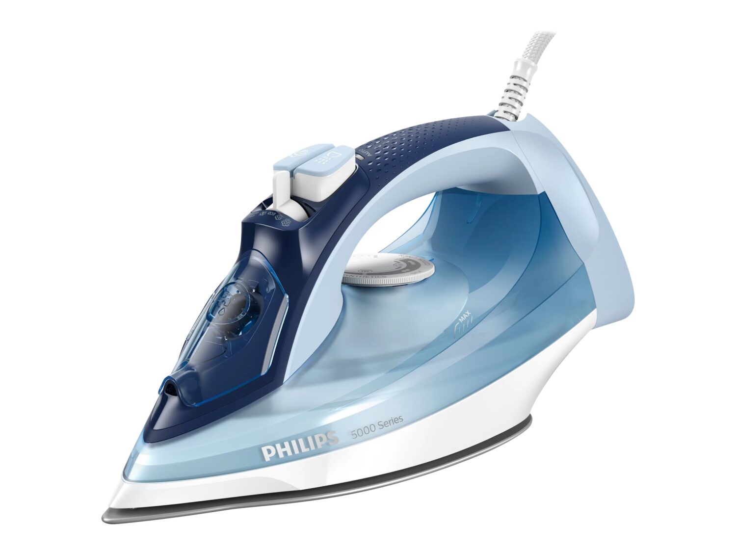 Philips | Iron | DST5030/20 | Steam Iron | 2400 W | Water tank capacity 320 ml | Continuous steam 45 g/min | Steam boost performance 180 g/min | Blue/White