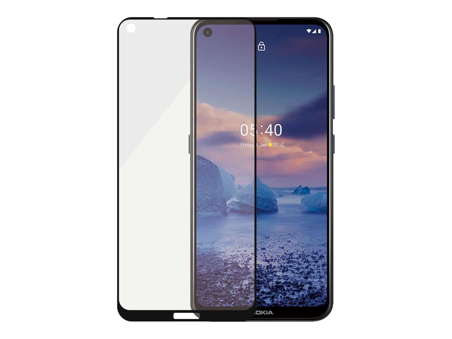 PanzerGlass | Screen protector | Nokia | 3.4/5.4 | Glass | Black | Full frame coverage; 100% touch preservation; Rounded edges | Case friendly
