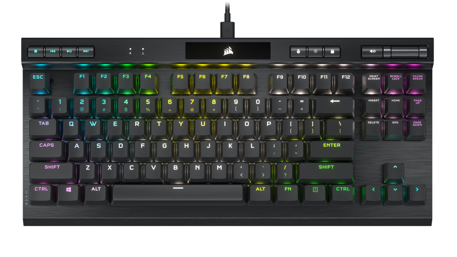 Corsair | OPX Switch | Mechanical Gaming Keyboard | K70 RGB TKL Champion Series | Gaming keyboard | Wired | RGB LED light | US | Black