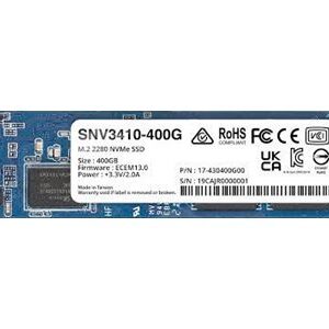 Synology | SSD | SNV3410-400G | 400 GB | SSD form factor M.2 2280 | Solid-state drive interface M.2 NVME | Read speed 3000 MB/s | Write speed 750 MB/s