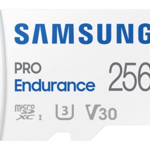 Samsung | PRO Endurance | MB-MJ256KA/EU | 256 GB | MicroSD Memory Card | Flash memory class U3, V30, Class 10 | SD adapter