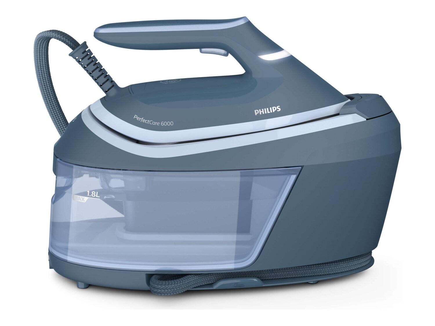 Philips | Ironing System | PSG6042/20 PerfectCare 6000 Series | 2400 W | 1.8 L | 8 bar | Auto power off | Vertical steam function | Calc-clean function | Blue