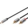 Digitus | Stereo 3.5mm to 2RCA Splitter Y, M to M | DB-510330-018-S | 3.5mm stereo | 2x RCA plug