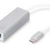 Digitus | USB Type C 3.0 Gigabit Ethernet Adapter 10/100/1000 Mbps | DN-3024 | USB Type-C to RJ45