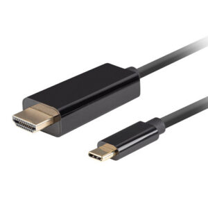 Lanberg USB-C to HDMI Cable, 1 m 4K/60Hz, Black | Lanberg | USB-C to HDMI Cable | Black | 1 m