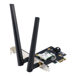 Asus | PCE-AXE5400 | Wi-Fi Adapter, Tri-Band, Wi-Fi 6E Adapter | 802.11ax | 574/2402/2042 Mbit/s | Mesh Support No | MU-MiMO No | No mobile broadband | 36 month(s)