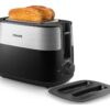 Philips | Toaster | HD2517/90 Daily Collection | Power 830 W | Number of slots 2 | Housing material Plastic | Black/Stainless Steel