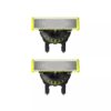 Philips | OneBlade Replacement blade, 2 pcs | QP420/50 | Black/Green